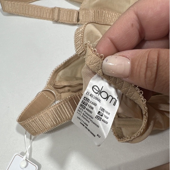NWT $62 Elomi [ 46DD US ] Cate Underwired Bra in Hazel Nude‎ - Picture 11 of 11